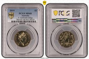 2019 $1 V. Gottwald Effigy MS68