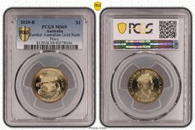 2020-B $1 Eureka! Australian Gold Rush Privy MS69