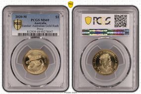 2020-M $1 Eureka! Australian Gold Rush Privy MS69