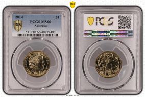 2014 $1 MS66