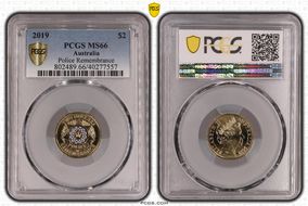 2019 $2 Police Remembrance Colorized MS66