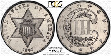 1863 3C J-322 PR65DCAM