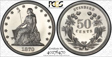 1870 50C J-931 PR65DCAM