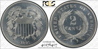 1871 2C J-1044 PR67CAM