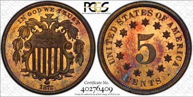 1872 5C J-1189 PR66+ RB