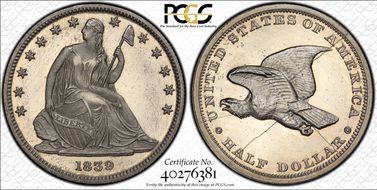 1839 50C J-102 Res PR66+