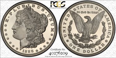 1888 $1 PR67+ DCAM