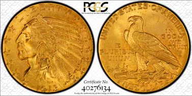 1913 $5 MS66