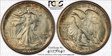 1917-D 50C Obverse MS65+