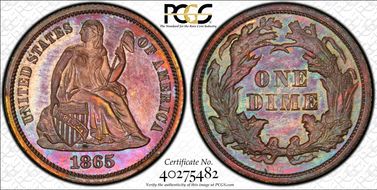 1865 10C J-421 PR64RB