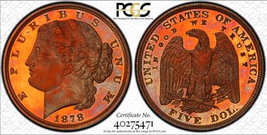 1878 $5 J-1569 PR67CAM