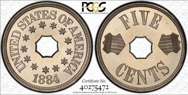 1884 5C J-1724 PR68+ CAM