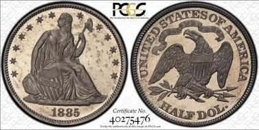 1885 50C J-1746 PR64+ CAM