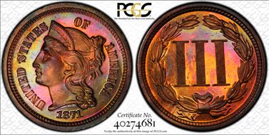 1871 3C J-1045 PR66+ RB