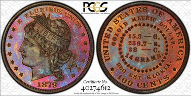 1879 $1 J-1628 PR67+ RB