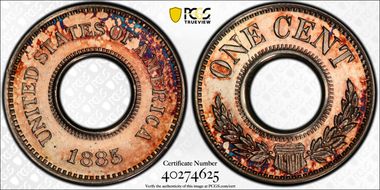 1885 1C J-1740 PR65