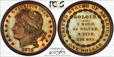 1878 $1 J-1562 PR67RB
