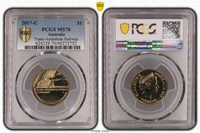 2017-C $1 Trans-Australian Railway MS70