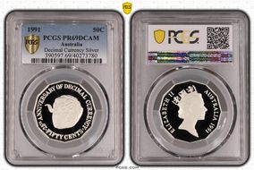 1991 50C Decimal Currency Ag PR69DCAM
