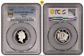 1991 10C Silver PR70DCAM