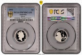 1991 $2 Silver PR70DCAM