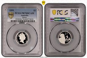 1991 $2 Silver PR70DCAM