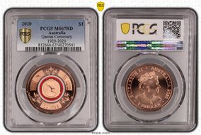 2020 $1 Qantas Centenary 1920-2020 MS67RD