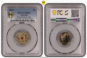 2015 $2 Remembrance Day Colorized In Flanders Fields MS64