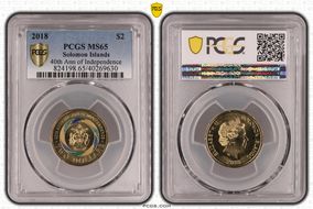 2018 $2 40th Ann of Independence Colorized MS65