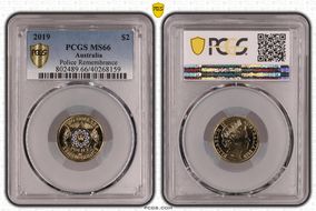 2019 $2 Police Remembrance Colorized MS66