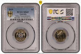 2019 $2 Police Remembrance Colorized MS65