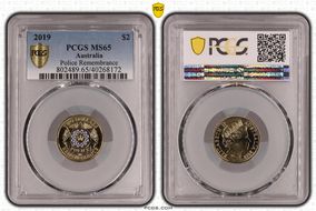 2019 $2 Police Remembrance Colorized MS65