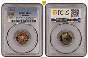 2019 $2 100 Years of Repatriation Colorized MS65