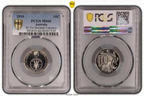 2016 10C 50 Yrs Decimal Currency MS66