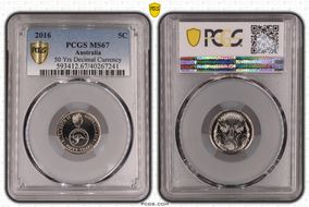 2016 5C 50 Yrs Decimal Currency MS67