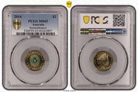 2014 $2 Remembrance - Colorized MS65