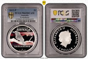 2012-P $1 Kookaburra PR69DCAM