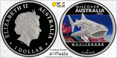 2012-P $1 Whale Shark PR69DCAM