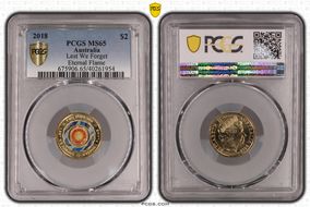 2018 $2 Lest We Forget Eternal Flame Colorized MS65