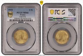 1934 1 Fr Gad-470 F-219 MS66