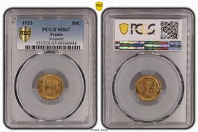 1933 50C 9 ouvert MS67