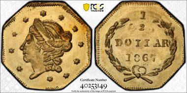 1867 G50C BG-905 MS65