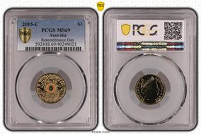 2015-C $2 Remembrance Day In Flanders Fields Colorized MS69