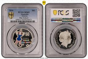 2016 50C Jemima Play School Colorized MS69