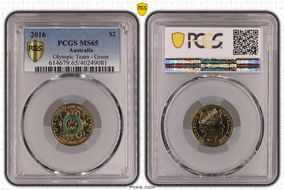 2016 $2 Olympic Team - Green Colorized MS65