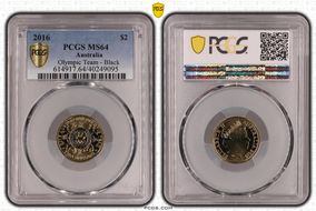 2016 $2 Olympic Team - Black Colorized MS64
