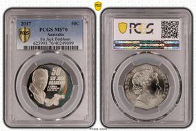 2017 50C Sir Jack Brabham Colorized MS70