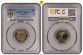 2017-C $2 Remembrance Day Colorized MS68