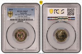 2019 $2 60 Yrs of Mr. Squiggle Gus the Snail Colorized MS67