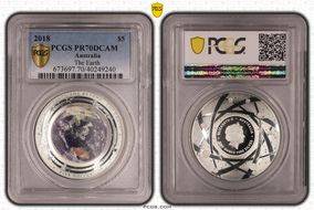 2018 $5 The Earth PR70DCAM